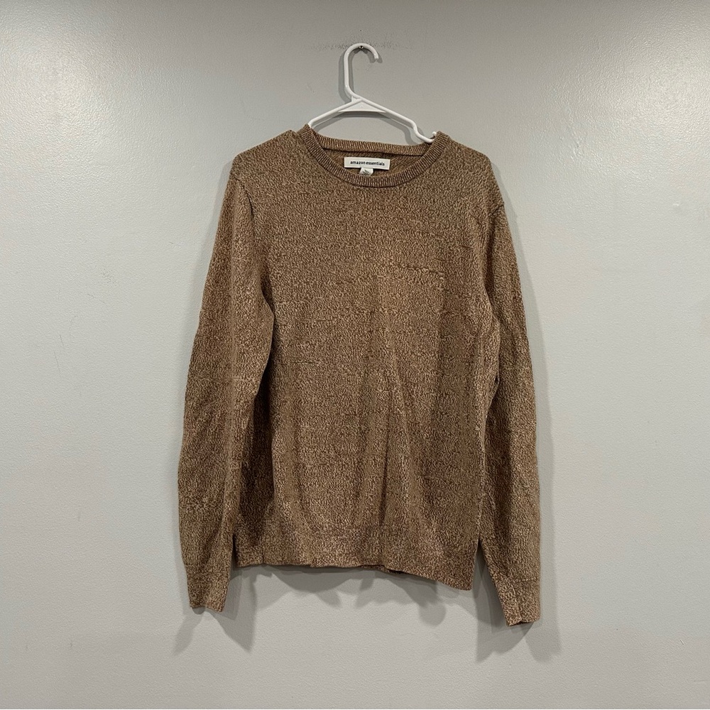 Amazon Essentials Light Brown Long Sleeve Sweater Medium M